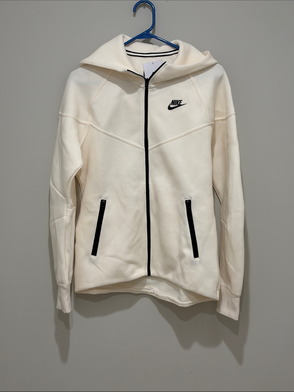 Nike women’s Cream Sportswear Tech Windrunner full-zip hoodie